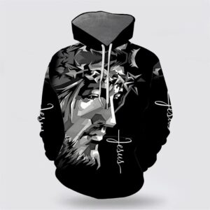 Jesus Portrait 3D Hoodie, Christian Hoodie,…