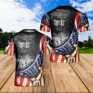 Jesus Portrait One Nation Under God 3D T Shirt Christian T Shirt Jesus Tshirt Designs Jesus Christ Shirt 1 paxkhm.jpg