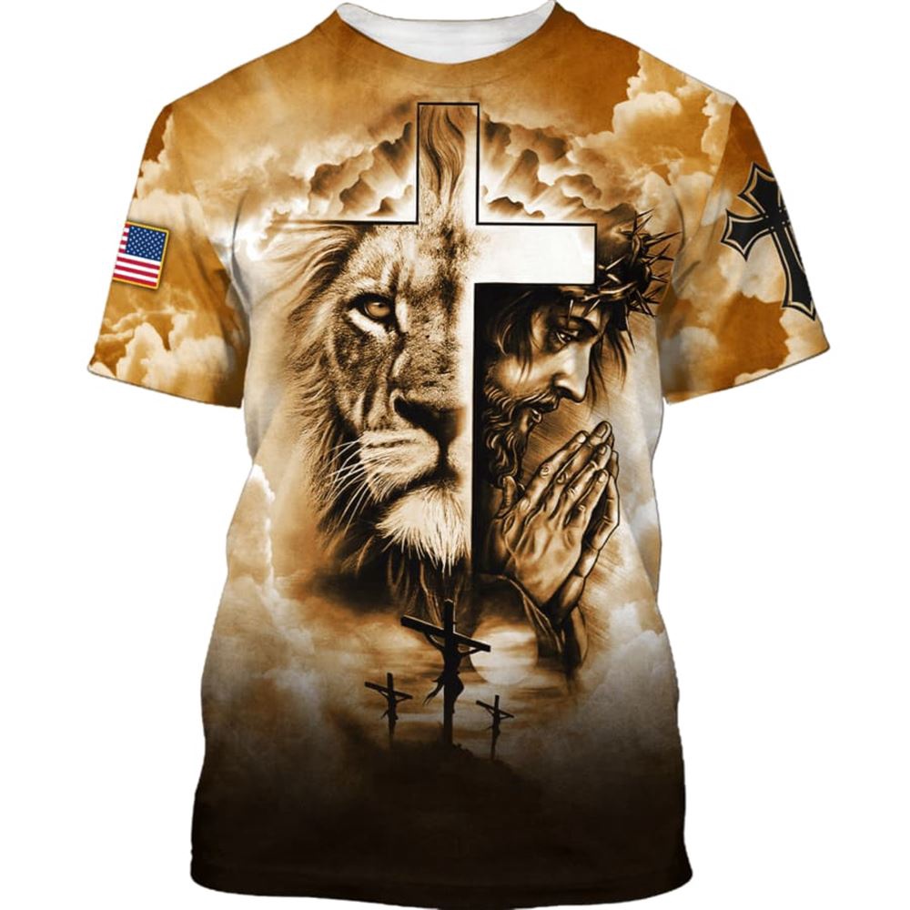 Jesus Prayer And The Lion Of Judah 3D T Shirt Christian T Shirt Jesus Tshirt Designs Jesus Christ Shirt 1 andpg1.jpg Jesus Prayer And The Lion Of Judah 3D T Shirt Christian T Shirt Jesus Tshirt Designs Jesus Christ Shirt 1 andpg1.jpg