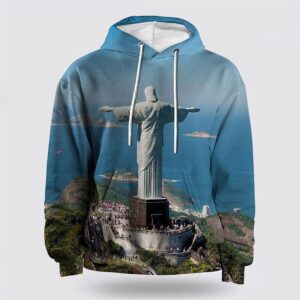 Jesus Statue 3D Hoodie For Women…