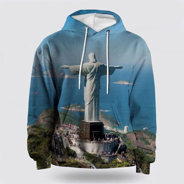 Jesus Statue 3D Hoodie For Women Men, Christian Hoodie, Bible Hoodies, Scripture Hoodies