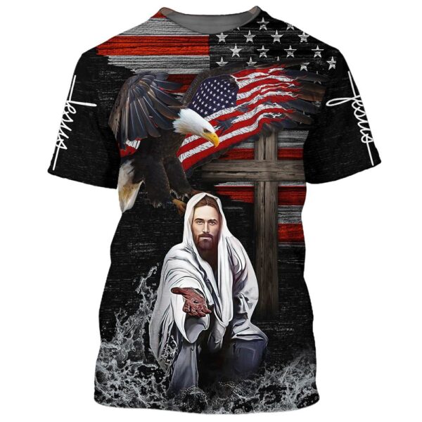 Jesus Stretched Out His Hand 3D T Shirt, Christian T Shirt, Jesus Tshirt Designs, Jesus Christ Shirt