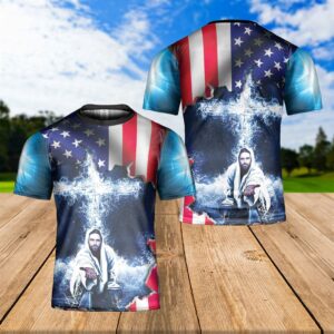 Jesus Take My Hand American Flag Cross Independence Day God Bless America 3D T Shirt Christian T Shirt Jesus Tshirt Designs Jesus Christ Shirt 1 zpqhoh.jpg