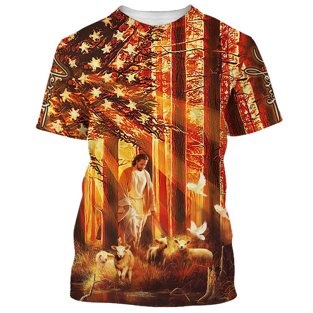Jesus With Baby Lambs In The Forest 3D T Shirt Christian T Shirt Jesus Tshirt Designs Jesus Christ Shirt 1 v3st4i.jpg Jesus With Baby Lambs In The Forest 3D T Shirt Christian T Shirt Jesus Tshirt Designs Jesus Christ Shirt 1 v3st4i.jpg