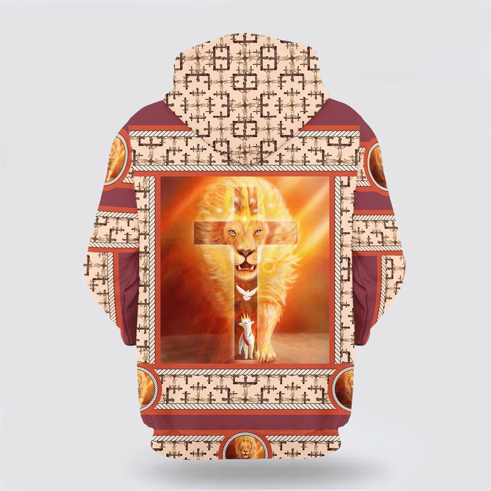 Jesus onThe Cross God Lion Lamb Dove 3D Hoodie Christian Hoodie Bible Hoodies Scripture Hoodies 2 unpno8.jpg