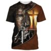 Knight Templar America Jesus Unisex 3D T Shirt, Christian T Shirt, Jesus Tshirt Designs, Jesus Christ Shirt