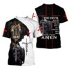 Knights And Crown Of Thorns 3D T Shirt, Christian T Shirt, Jesus Tshirt Designs, Jesus Christ Shirt
