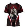 Knights And Crown Of Thorns 3D T Shirt, Christian T Shirt, Jesus Tshirt Designs, Jesus Christ Shirt