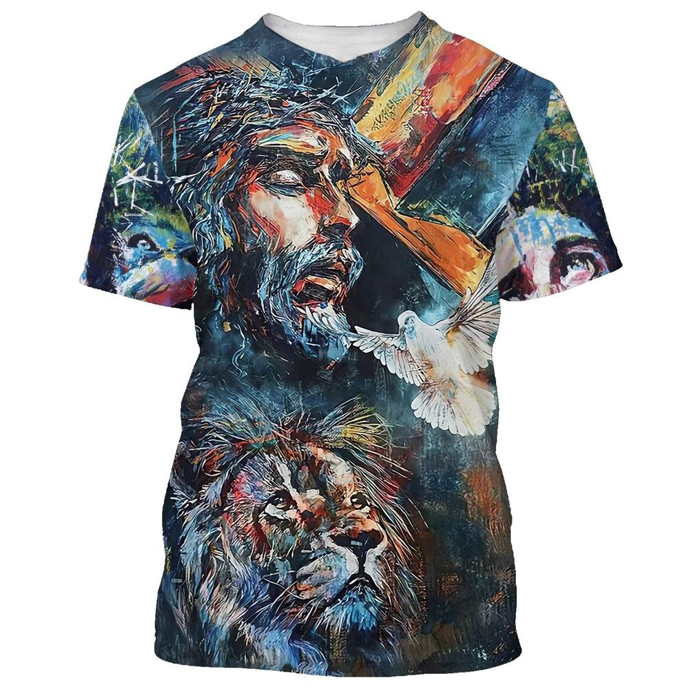 Lion And Jesus 3D T Shirt Christian T Shirt Jesus Tshirt Designs Jesus Christ Shirt 1 cxyfht.jpg Lion And Jesus 3D T Shirt Christian T Shirt Jesus Tshirt Designs Jesus Christ Shirt 1 cxyfht.jpg