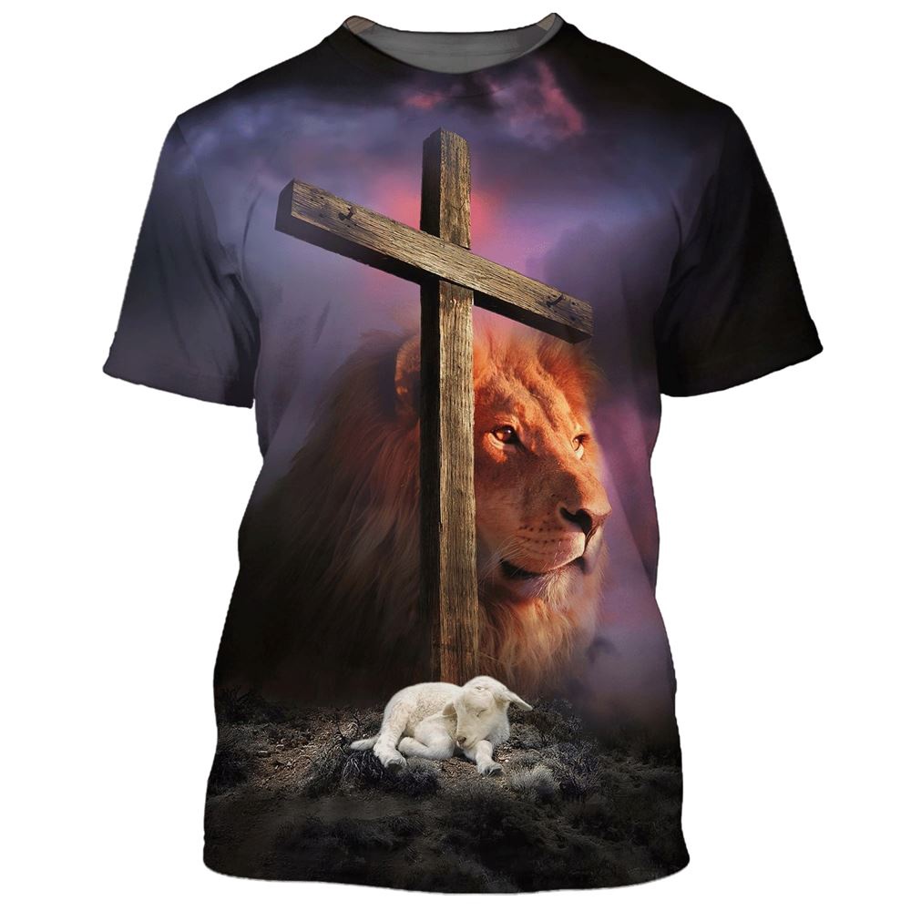 Lion And Lamb Cross Of Christ 3D T Shirt Christian T Shirt Jesus Tshirt Designs Jesus Christ Shirt 1 x2olhb.jpg Lion And Lamb Cross Of Christ 3D T Shirt Christian T Shirt Jesus Tshirt Designs Jesus Christ Shirt 1 x2olhb.jpg