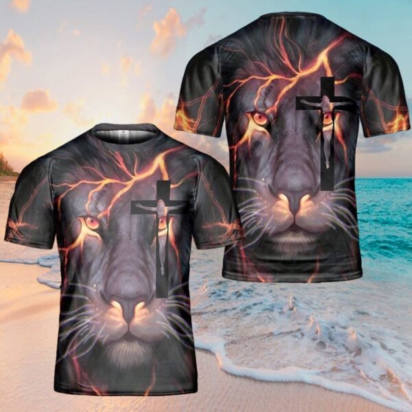 Lion Jesus Eye Jesus 3D T Shirt, Christian T Shirt, Jesus Tshirt Designs, Jesus Christ Shirt