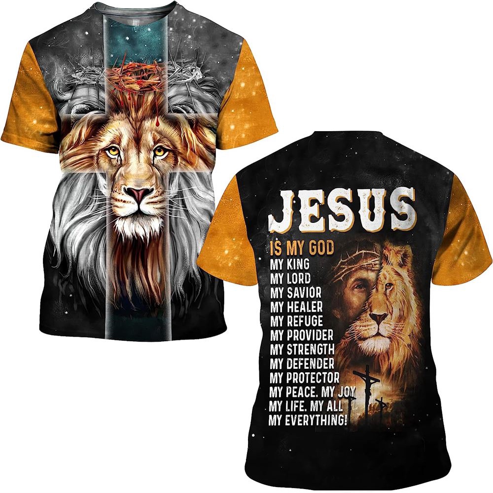 Lion Jesus Is My God My King 3D T Shirt Christian T Shirt Jesus Tshirt Designs Jesus Christ Shirt 1 h7unbx.jpg Lion Jesus Is My God My King 3D T Shirt Christian T Shirt Jesus Tshirt Designs Jesus Christ Shirt 1 h7unbx.jpg