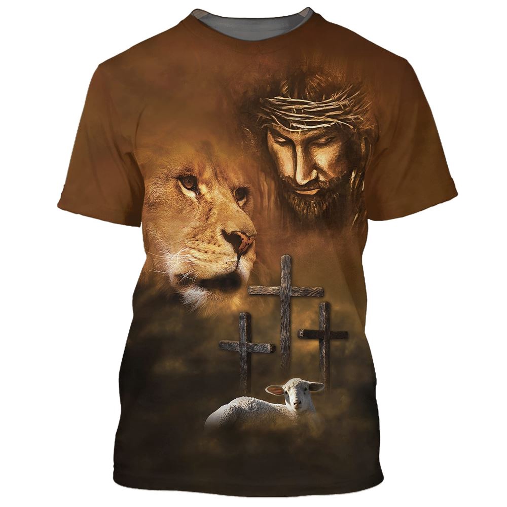 Lion Lamb Jesus 3D T Shirt Christian T Shirt Jesus Tshirt Designs Jesus Christ Shirt 1 f83ill.jpg Lion Lamb Jesus 3D T Shirt Christian T Shirt Jesus Tshirt Designs Jesus Christ Shirt 1 f83ill.jpg