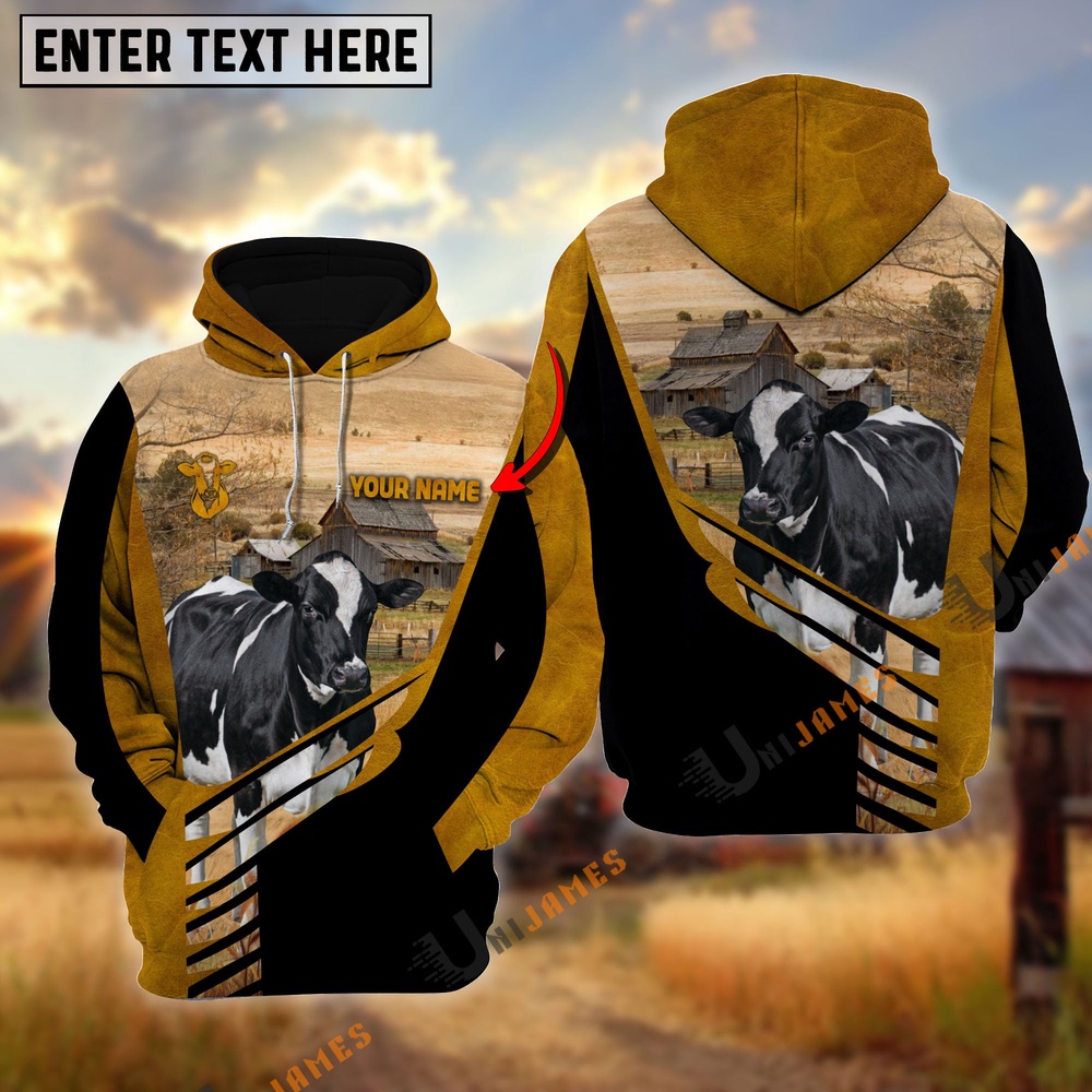 Lucky Holstein On Farm Personalized Name Hoodie Farm Hoodie Farmher Shirt 1 dhxbhz.jpg