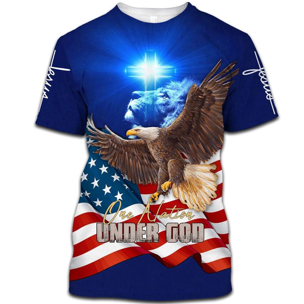 One Nation Under God Bald Eagle Lion Cross 3D T Shirt Christian T Shirt Jesus Tshirt Designs Jesus Christ Shirt 1 hyaz7u.jpg One Nation Under God Bald Eagle Lion Cross 3D T Shirt Christian T Shirt Jesus Tshirt Designs Jesus Christ Shirt 1 hyaz7u.jpg