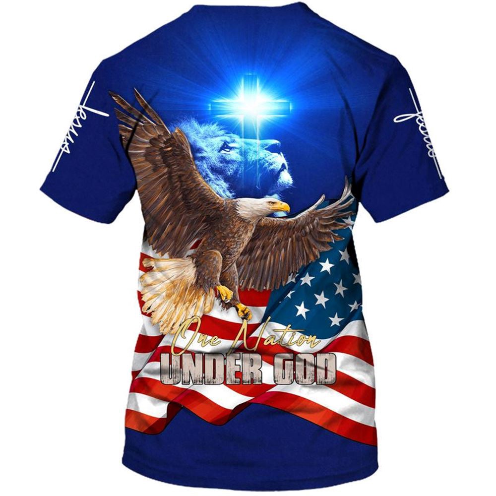 One Nation Under God Bald Eagle Lion Cross 3D T Shirt Christian T Shirt Jesus Tshirt Designs Jesus Christ Shirt 2 xefrdq.jpg One Nation Under God Bald Eagle Lion Cross 3D T Shirt Christian T Shirt Jesus Tshirt Designs Jesus Christ Shirt 2 xefrdq.jpg
