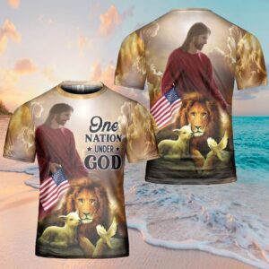 One Nation Under God Jesus 3D T Shirt Christian T Shirt Jesus Tshirt Designs Jesus Christ Shirt 1 vc18ch.jpg