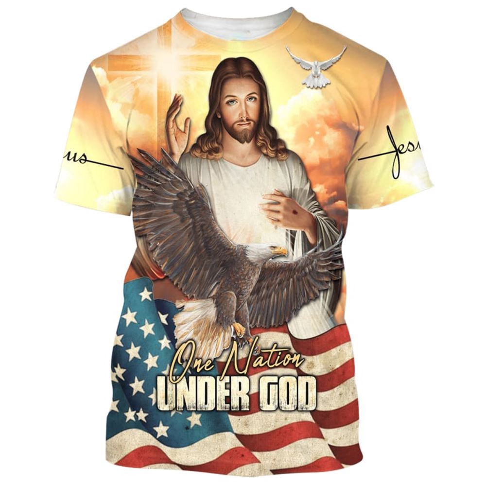 One Nation Under God Jesus Eagle American Flag 3D T Shirt Christian T Shirt Jesus Tshirt Designs Jesus Christ Shirt 1 gocwdy.jpg One Nation Under God Jesus Eagle American Flag 3D T Shirt Christian T Shirt Jesus Tshirt Designs Jesus Christ Shirt 1 gocwdy.jpg