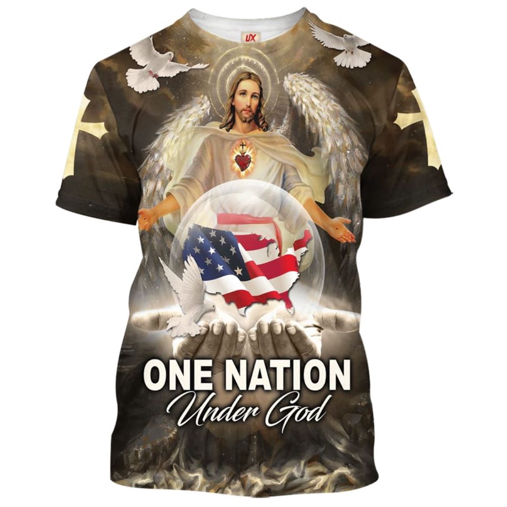 One Nation Under God Jesus Wings 3D T Shirt Christian T Shirt Jesus Tshirt Designs Jesus Christ Shirt 1 evehhn.jpg