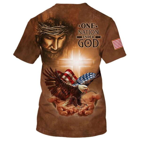One Nation Under Gods American Eagle Christian Jesus 3D T Shirt, Christian T Shirt, Jesus Tshirt Designs, Jesus Christ Shirt