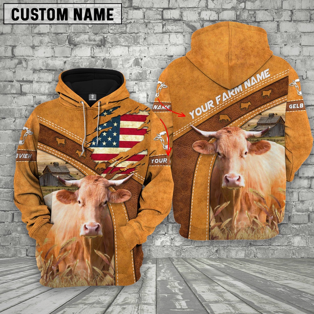 Personalized Name 3D Gelbvieh Flag Hoodie Farm Hoodie Farmher Shirt 1 mvmyxt.jpg