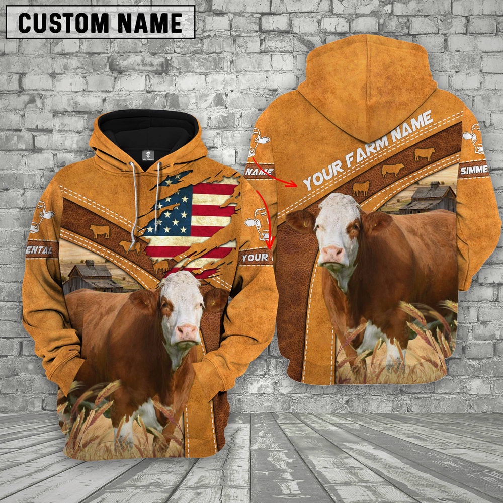 Personalized Name 3D Simmental Flag Hoodie Farm Hoodie Farmher Shirt 1 cvjknw.jpg