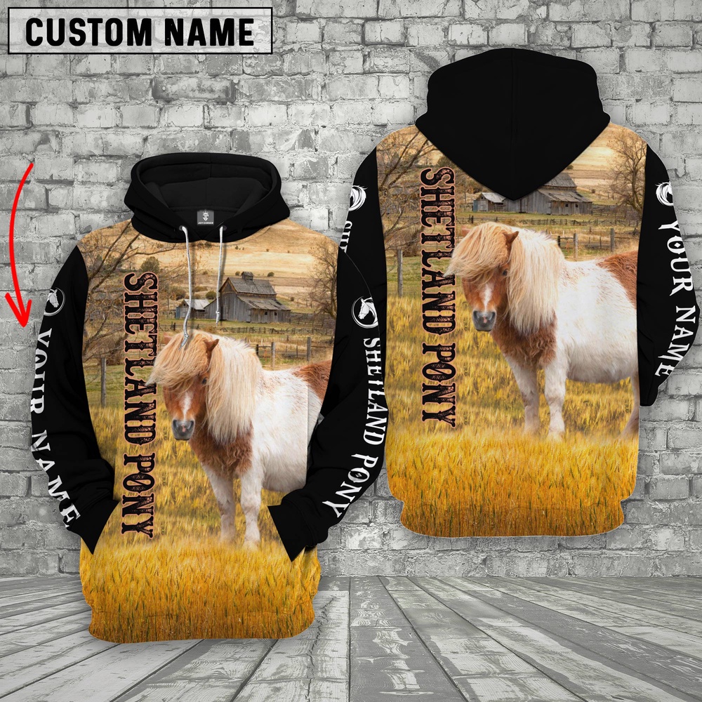 Personalized Name American Shetland Pony House On The Farm 3D Hoodie Farm Hoodie Farmher Shirt 1 cgmcgo.jpg