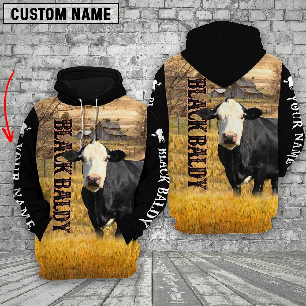 Personalized Name Black Baldy Cattle On The Farm 3D Shirt Farm Hoodie Farmher Shirt 1 al1trs.jpg