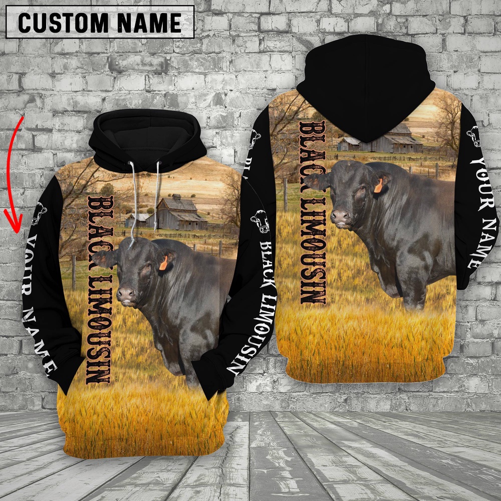 Personalized Name Black Limousin Cattle On The Farm All Over Printed 3D Hoodie Farm Hoodie Farmher Shirt 1 o9zfxs.jpg