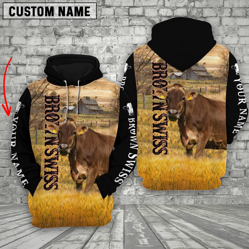 Personalized Name Brown Swiss Cattle On The Farm 3D Shirt Farm Hoodie Farmher Shirt 1 fv4ivd.jpg Personalized Name Brown Swiss Cattle On The Farm 3D Shirt Farm Hoodie Farmher Shirt 1 fv4ivd.jpg