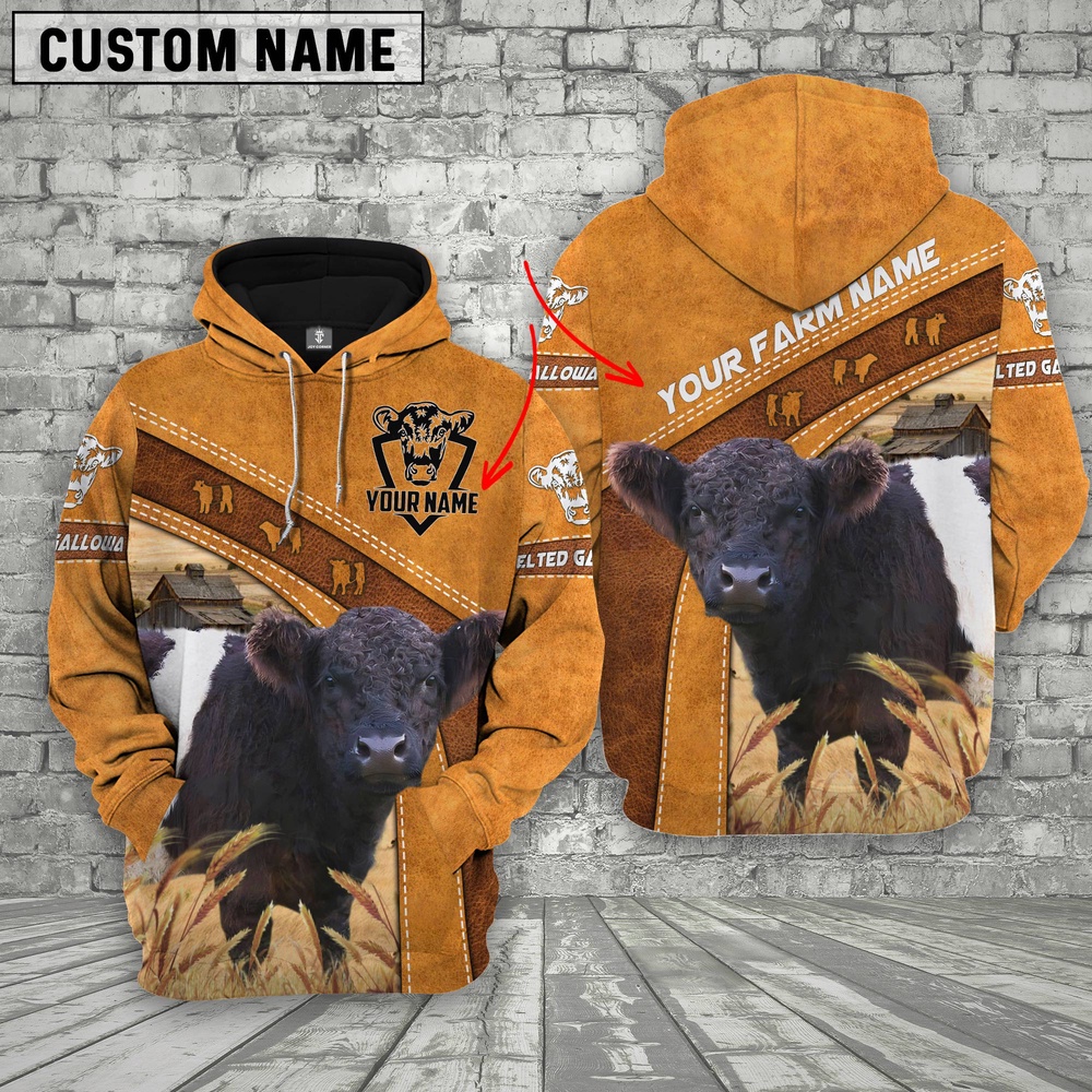 Personalized Name Farm 3D Belted Galloway Hoodie Farm Hoodie Farmher Shirt 1 b51rzg.jpg