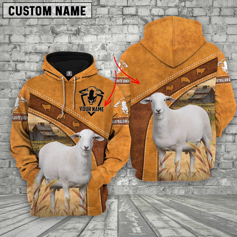 Personalized Name Farm Australian White Sheep 3D Hoodie Farm Hoodie Farmher Shirt 1 omrmdp.jpg