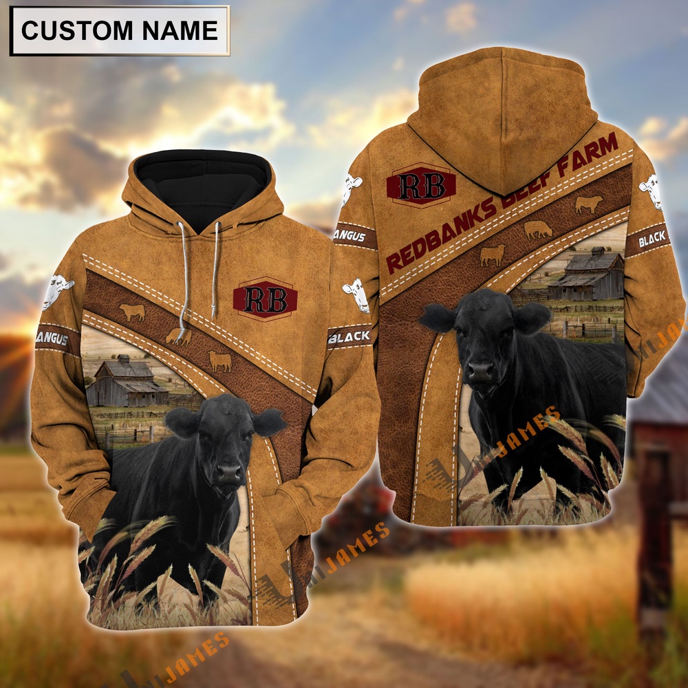 Personalized Name Farm Black Angus Cattle Hoodie For Redbanks Beef Farm Farm Hoodie Farmher Shirt 1 yzxgsf.jpg