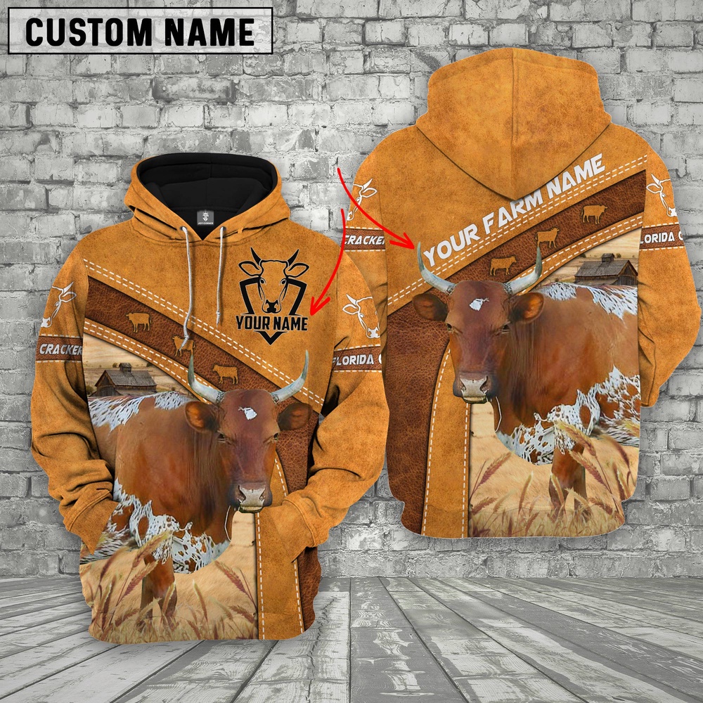 Personalized Name Farm Florida Cracker Cattle Hoodie Farm Hoodie Farmher Shirt 1 yldob6.jpg