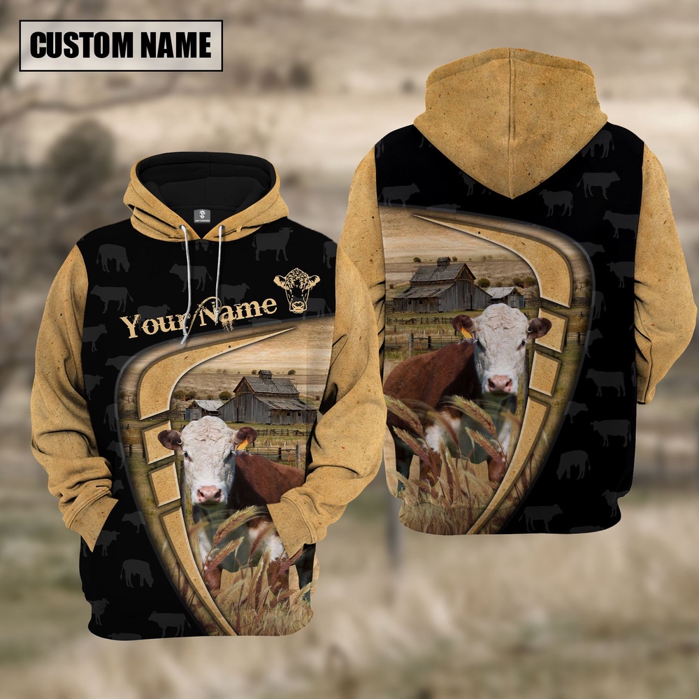 Personalized Name Farm Hereford Black Yellow Hoodie Farm Hoodie Farmher Shirt 1 tua06b.jpg