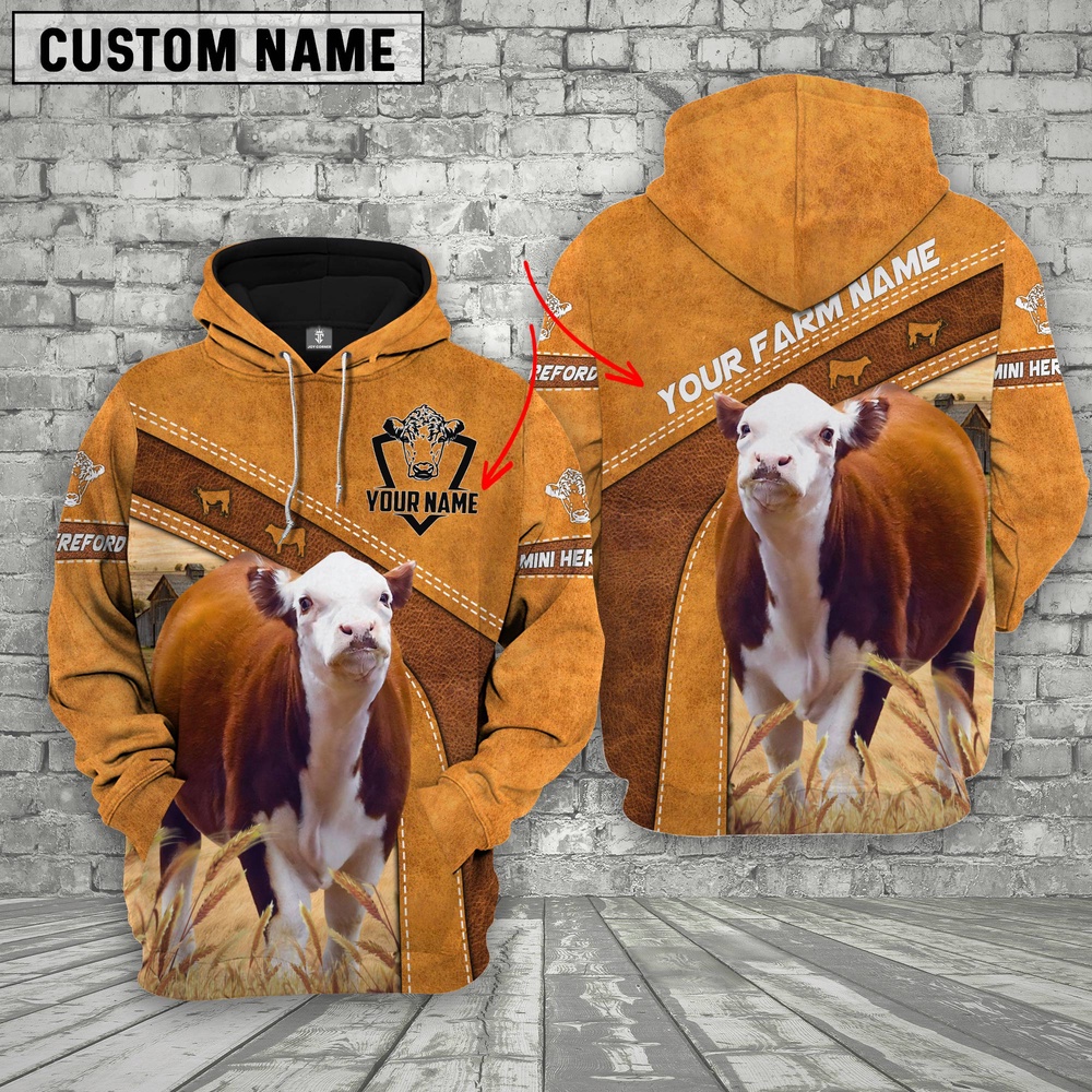 Personalized Name Farm Mini Hereford Cattle Hoodie TT8 Farm Hoodie Farmher Shirt 1 pm5d2z.jpg Personalized Name Farm Mini Hereford Cattle Hoodie TT8 Farm Hoodie Farmher Shirt 1 pm5d2z.jpg