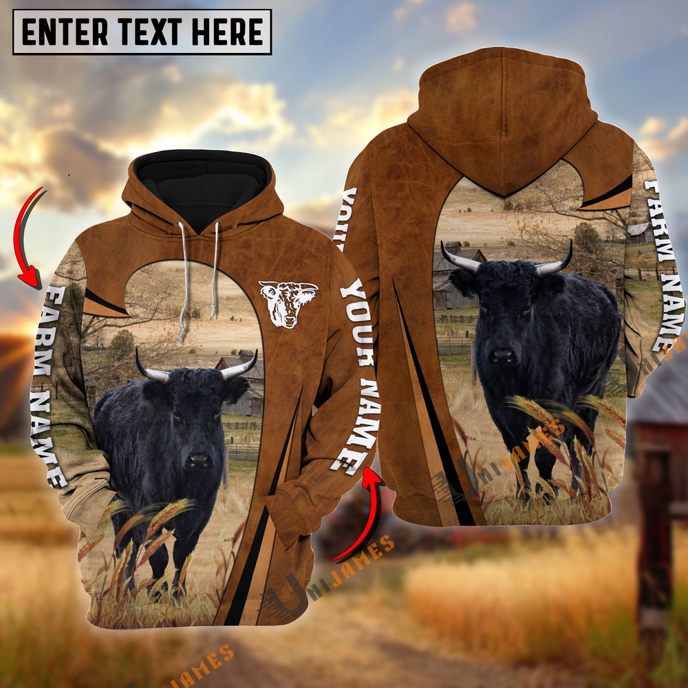 Personalized Name Farm Name Dexter Premium Brown Pattern Hoodie Farm Hoodie Farmher Shirt 1 xznfcx.jpg