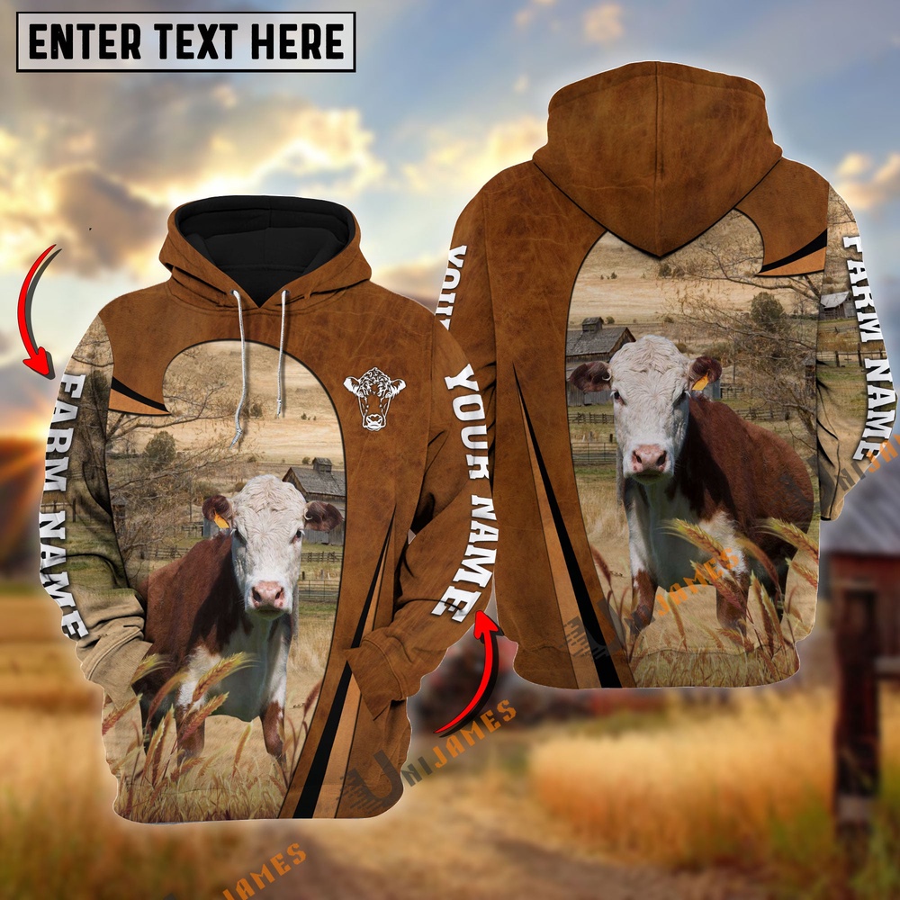 Personalized Name Farm Name Hereford Premium Brown Pattern Hoodie Farm Hoodie Farmher Shirt 1 mibyti.jpg Personalized Name Farm Name Hereford Premium Brown Pattern Hoodie Farm Hoodie Farmher Shirt 1 mibyti.jpg