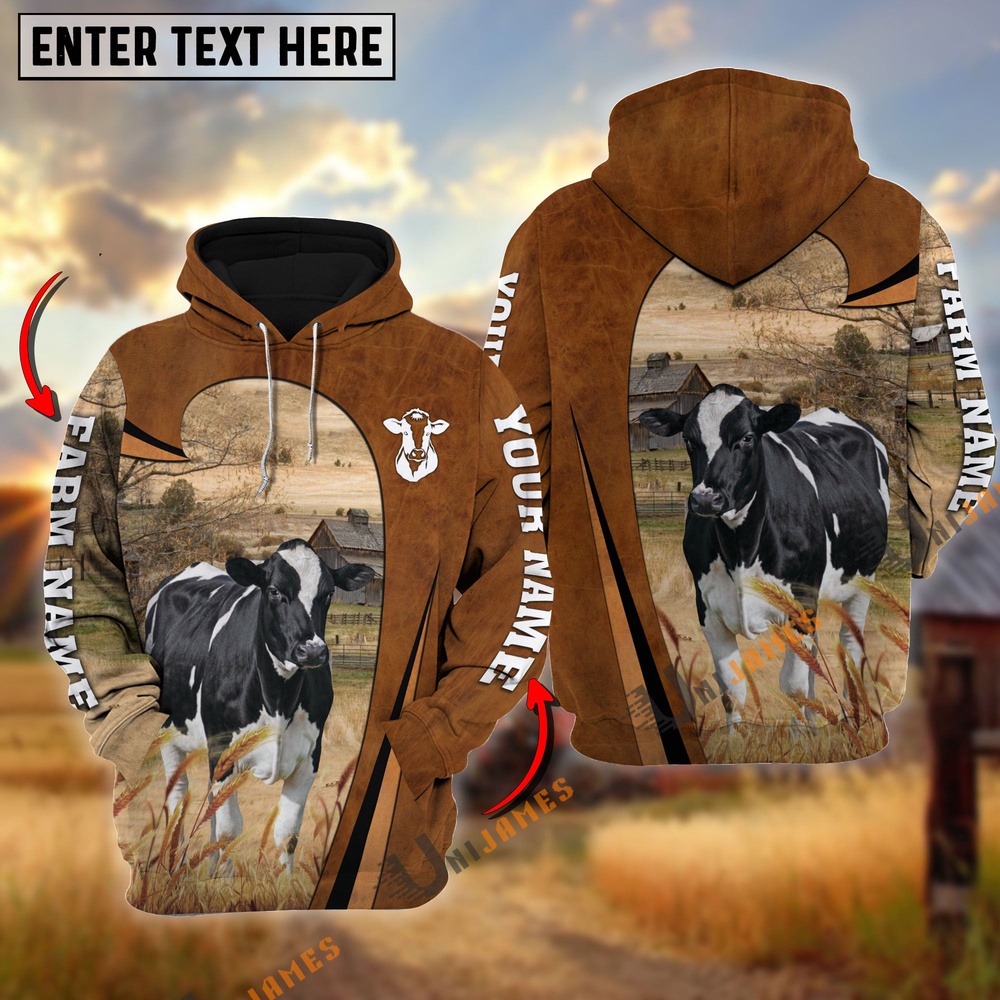 Personalized Name Farm Name Holstein Premium Brown Pattern Hoodie Farm Hoodie Farmher Shirt 1 zipheq.jpg Personalized Name Farm Name Holstein Premium Brown Pattern Hoodie Farm Hoodie Farmher Shirt 1 zipheq.jpg
