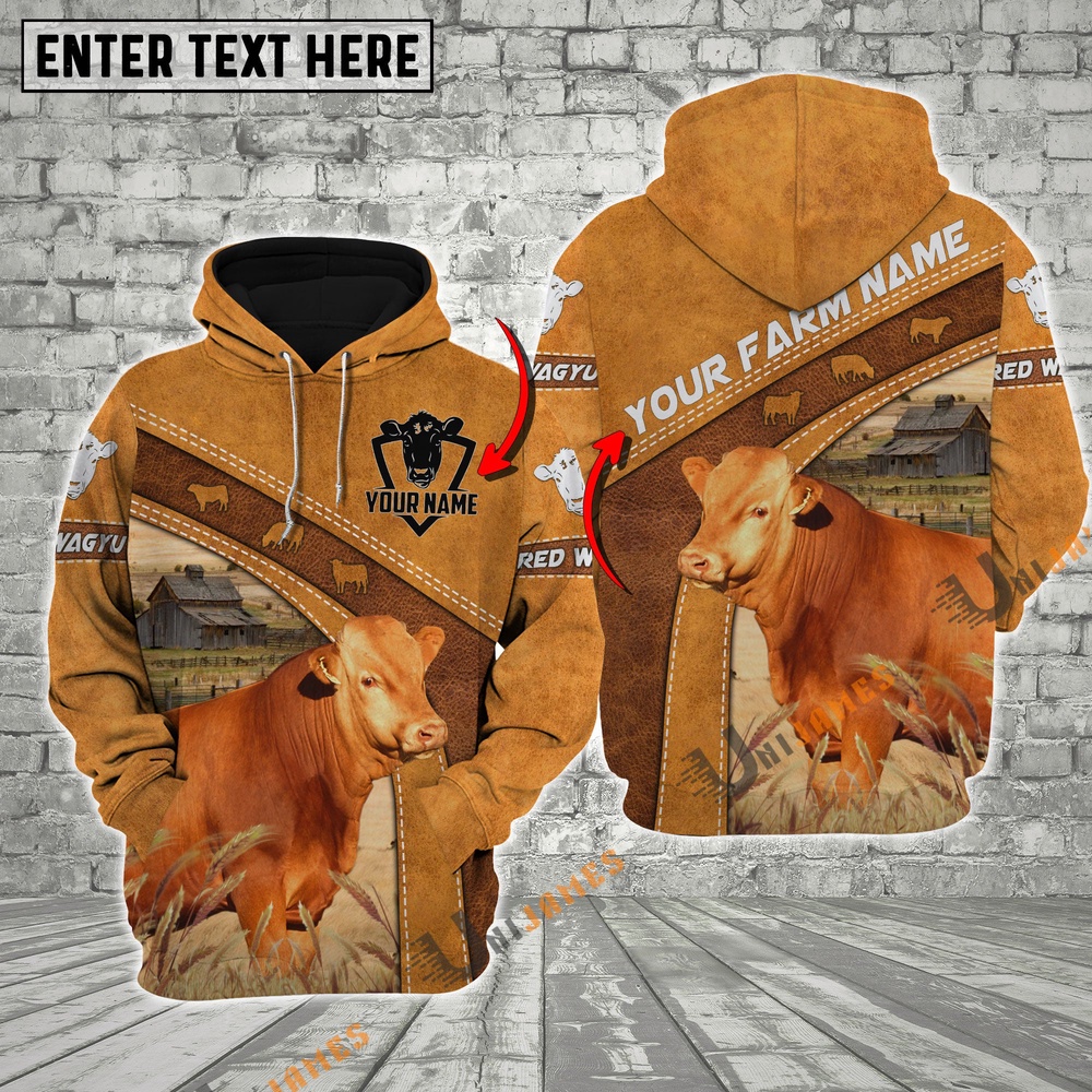 Personalized Name Farm Red Wagyu Cattle Hoodie Farm Hoodie Farmher Shirt 1 pr9wue.jpg Personalized Name Farm Red Wagyu Cattle Hoodie Farm Hoodie Farmher Shirt 1 pr9wue.jpg