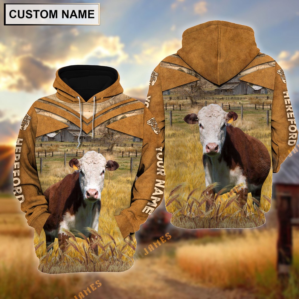 Personalized Name Hereford Brown Pattern 3D Hoodie Farm Hoodie Farmher Shirt 1 cyvhwr.jpg Personalized Name Hereford Brown Pattern 3D Hoodie Farm Hoodie Farmher Shirt 1 cyvhwr.jpg