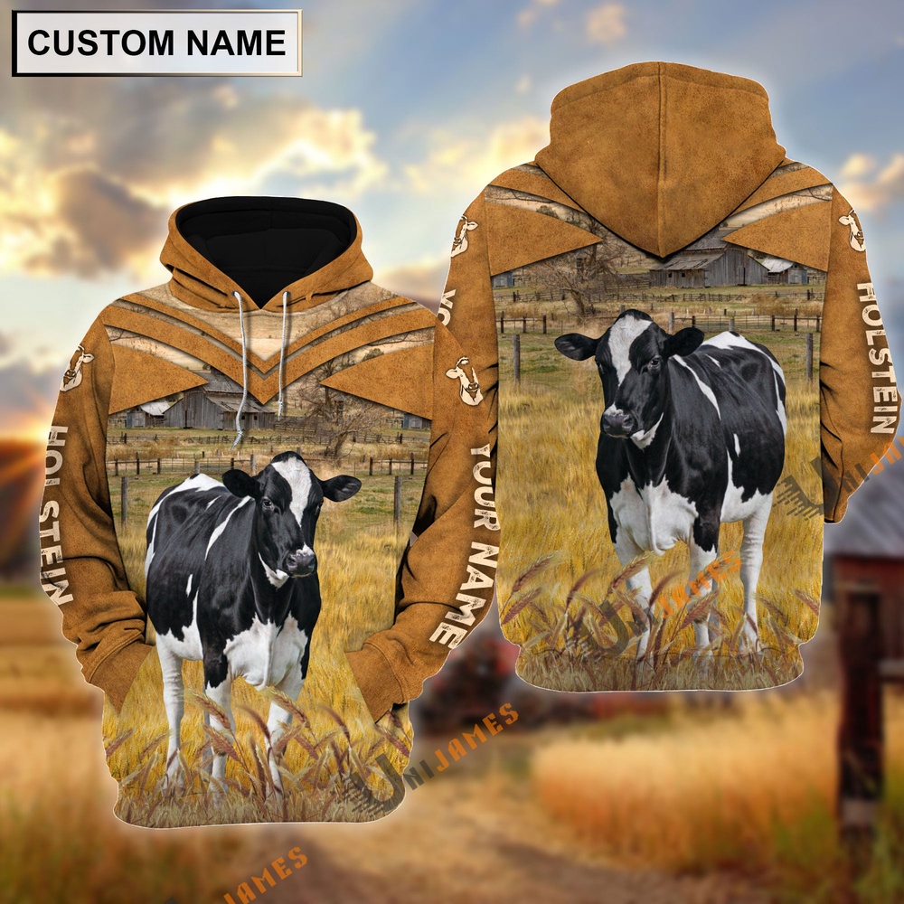 Personalized Name Holstein Brown Pattern 3D Hoodie Farm Hoodie Farmher Shirt 1 e3fhgr.jpg Personalized Name Holstein Brown Pattern 3D Hoodie Farm Hoodie Farmher Shirt 1 e3fhgr.jpg