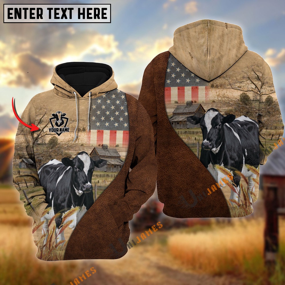 Personalized Name Holstein Cattle USA Flag Hoodie Farm Hoodie Farmher Shirt 1 kemdne.jpg Personalized Name Holstein Cattle USA Flag Hoodie Farm Hoodie Farmher Shirt 1 kemdne.jpg
