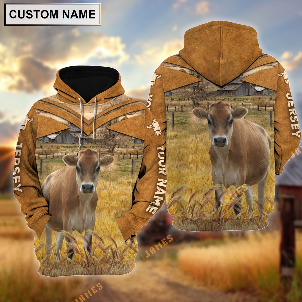 Personalized Name Jersey Brown Pattern 3D Hoodie Farm Hoodie Farmher Shirt 1 dczkdx.jpg