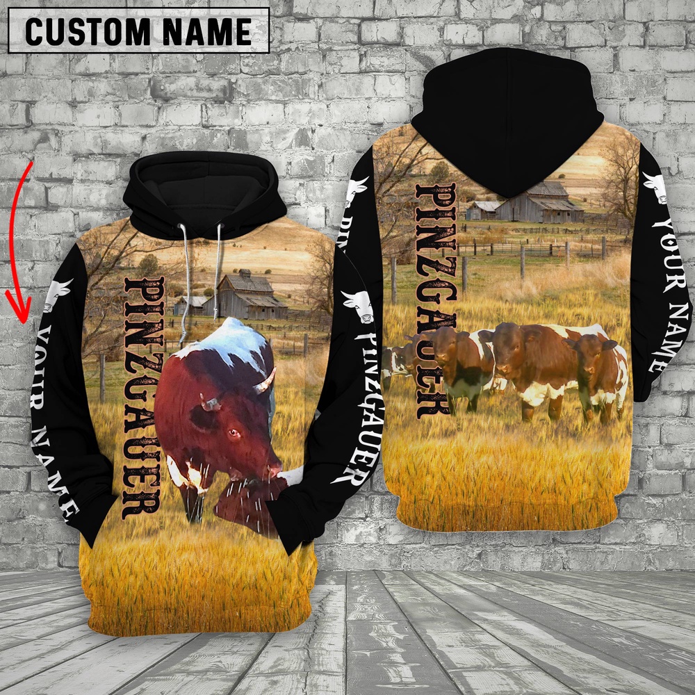 Personalized Name Pinzgauers Cattle On The Farm All Over Printed 3D Hoodie Farm Hoodie Farmher Shirt 1 nv0sb3.jpg