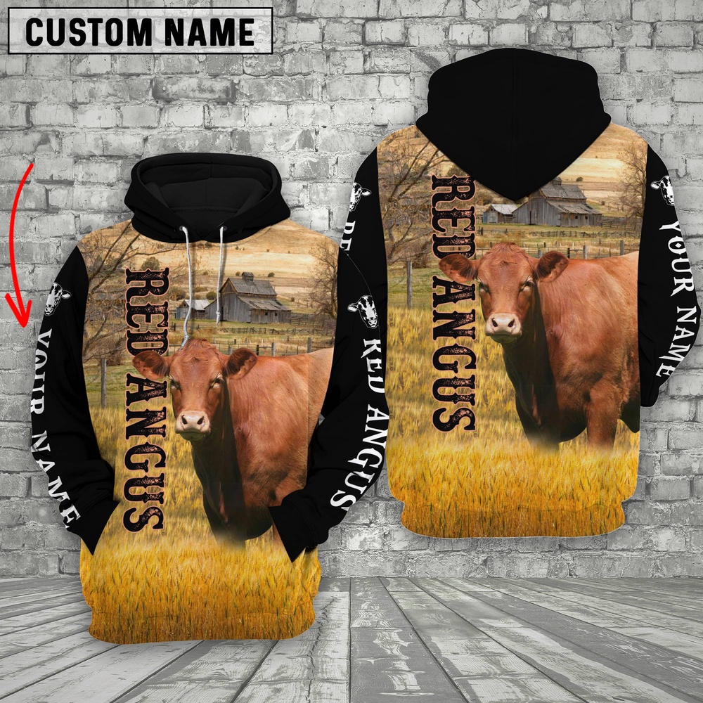 Personalized Name Red Angus Cattle On The Farm 3D Shirt Farm Hoodie Farmher Shirt 1 lkpkcl.jpg
