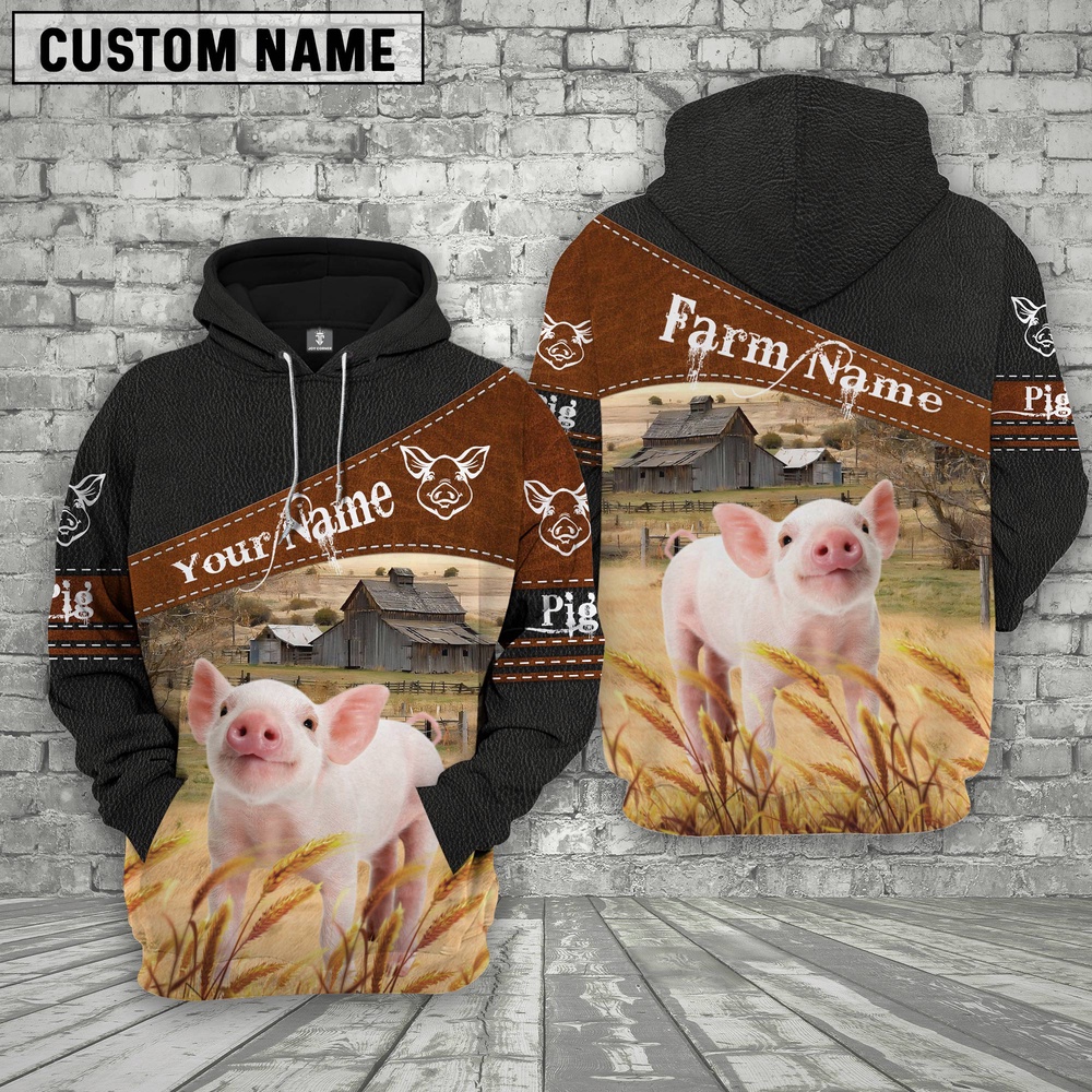 Pig On Farm Custom Name Printed 3D Black Hoodie Farm Hoodie Farmher Shirt 1 zfsbr9.jpg Pig On Farm Custom Name Printed 3D Black Hoodie Farm Hoodie Farmher Shirt 1 zfsbr9.jpg