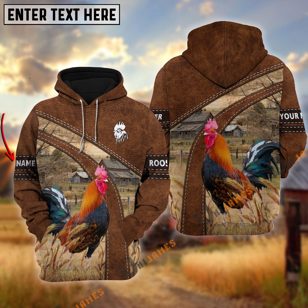 Rooster Custom Name On Sleeve 3D Hoodie Farm Hoodie Farmher Shirt 1 ljp04z.jpg Rooster Custom Name On Sleeve 3D Hoodie Farm Hoodie Farmher Shirt 1 ljp04z.jpg