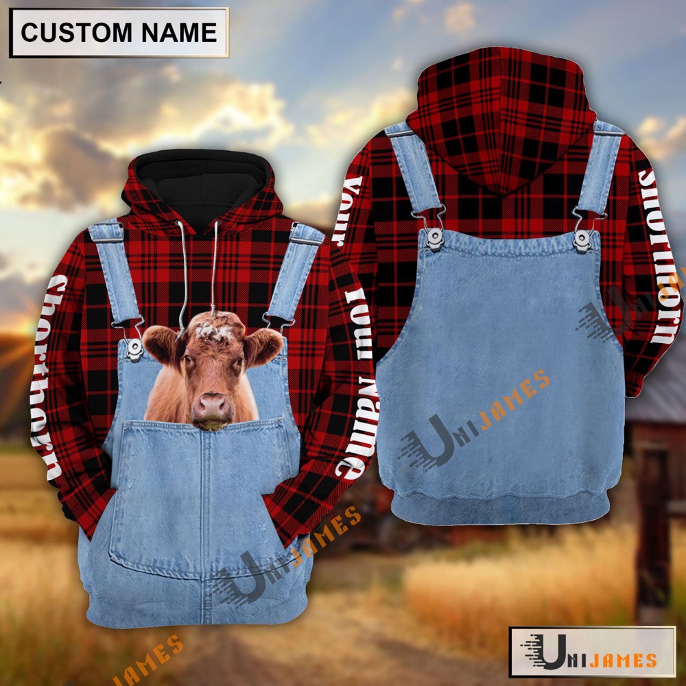 Shorthorn Red Jeans Pattern Personalized Name 3D Hoodie Farm Hoodie Farmher Shirt 1 ybshwj.jpg Shorthorn Red Jeans Pattern Personalized Name 3D Hoodie Farm Hoodie Farmher Shirt 1 ybshwj.jpg
