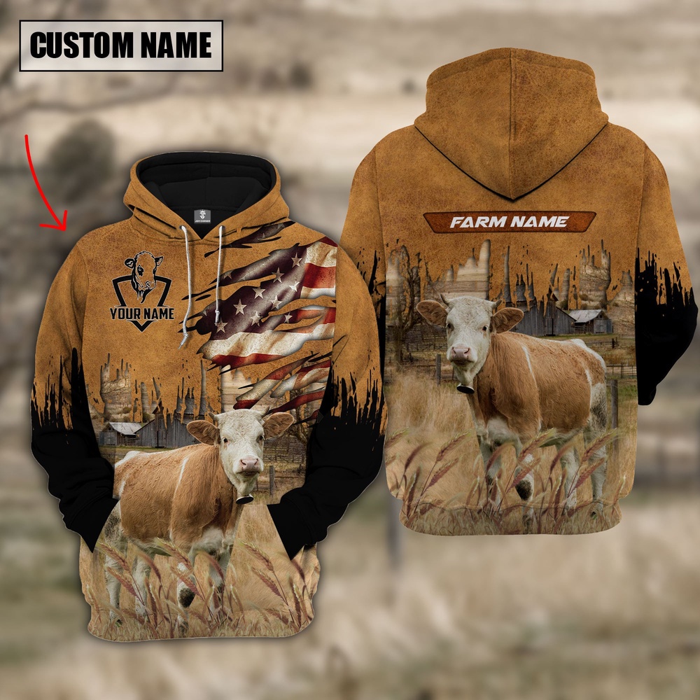 Simmental Custom Name US FLAG Pattern Hoodie Farm Hoodie Farmher Shirt 1 kwddys.jpg Simmental Custom Name US FLAG Pattern Hoodie Farm Hoodie Farmher Shirt 1 kwddys.jpg
